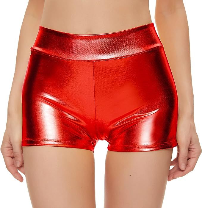 Damen Sport Shorts Hochbund Laufshorts Frauen