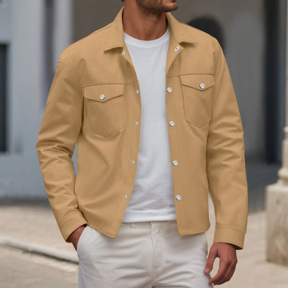 Herren Hemdjacke Modern mit Brusttaschen Schnitt Slimfit