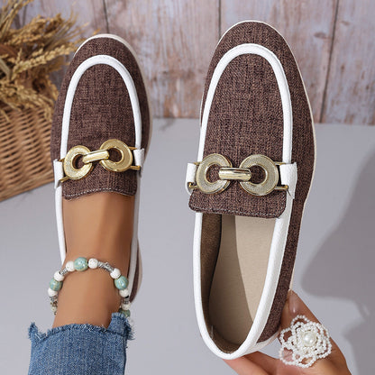 Damen Slipper Elegant Gold Dekoration Comfort
