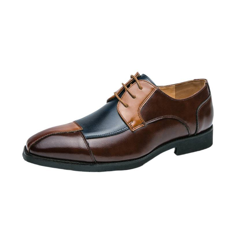 Herren Schnürschuhe Elegante Lederschuhe Zweifarbig