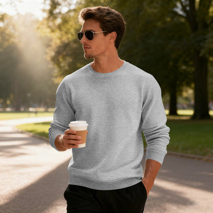 Herren Sweatshirt Moderner Schnitt Bequem Baumwolle