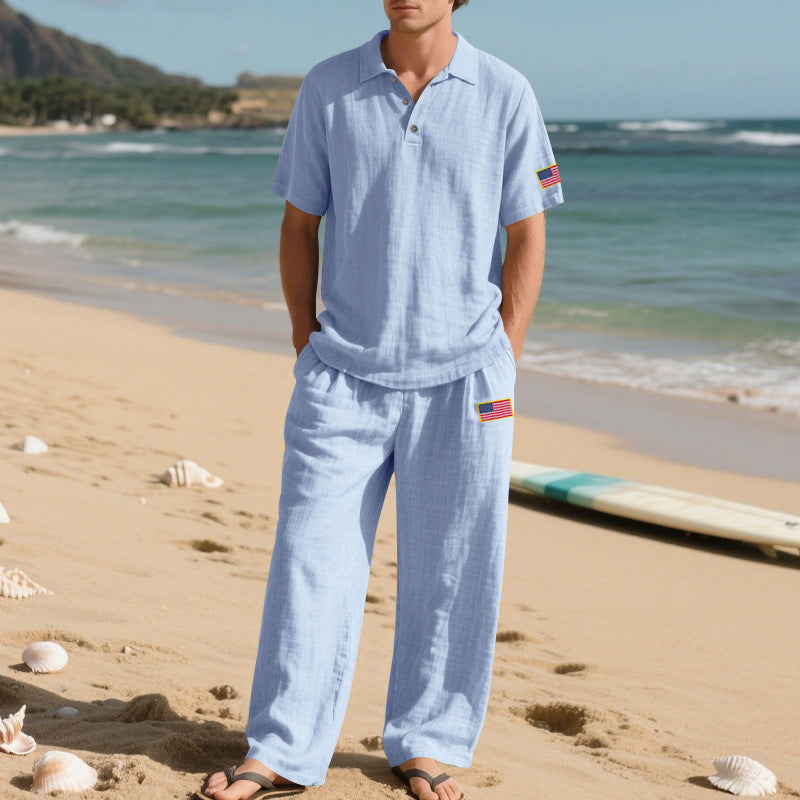 Herren Strandoutfit Leicht Atmungsaktiv Sommer