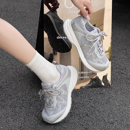 Damen Laufschuhe Komfortabel Atmungsaktiv Schwarz
