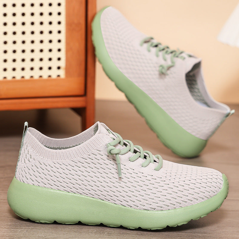 Damen Sneaker Leicht Flexibel Strick Schuhe Rutschfest - BerlinGlamour