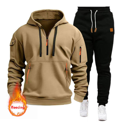 Herren Hoodie-Set Sportlich mit Taschen Atmungsaktiv - BerlinGlamour