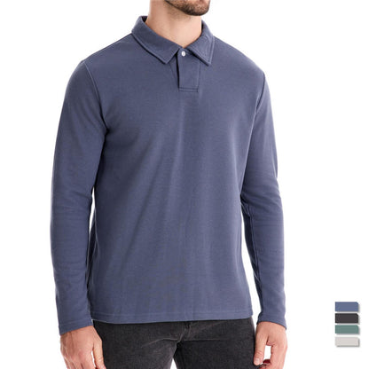 Herren Polo-Shirt Langarm Elegant Sportlich