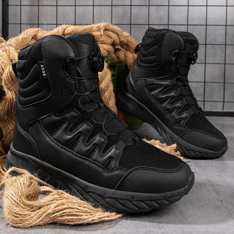 Herren Tactical Stiefel Militärstil Schwarz Robust