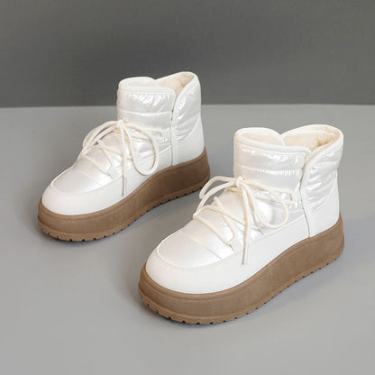 Damen Winterstiefeletten Warm Kunstfell Robust
