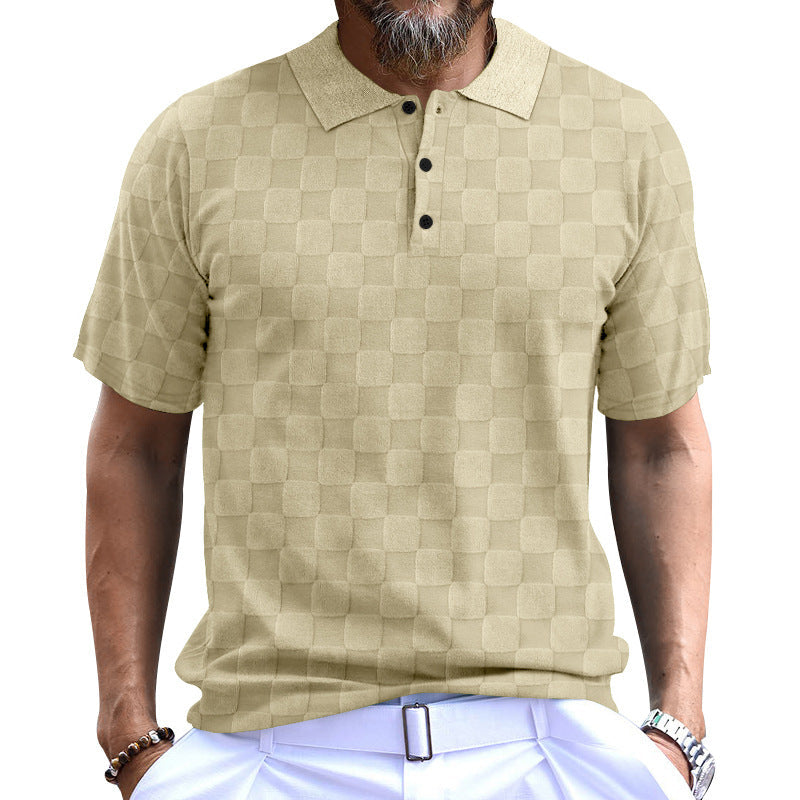 Herren Polo-Shirt Modern mit Struktur und Komfort-Kragen