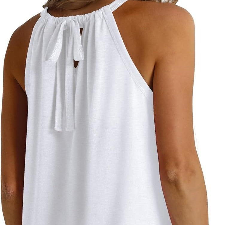 Damen Halterneck-Top Lässig Fließend Verstellbar