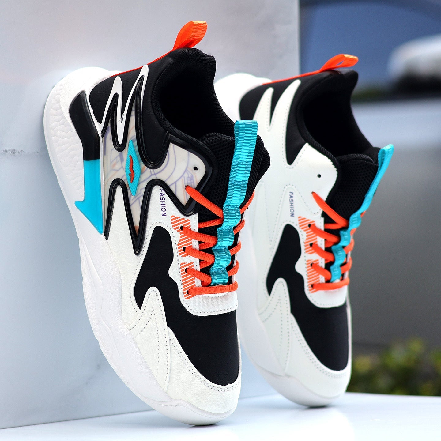 Damen Sneaker Moderne Atmungsaktiv Sportlich Komfortabel
