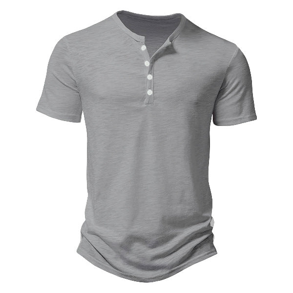 Herren Henley-Shirt Kurzarm atmungsaktiv Modern