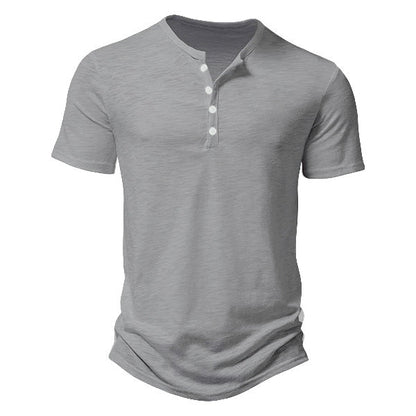 Herren Henley-Shirt Kurzarm atmungsaktiv Modern