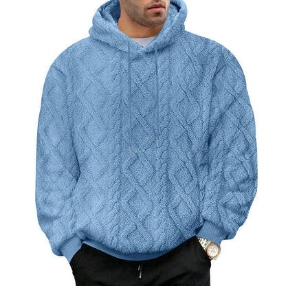 Herren Fleece Hoodie Struktur Design Warm Bequem