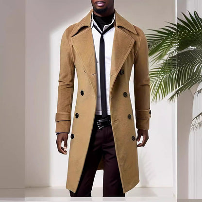 Herren Wollmantel Doppelgrund Warm Winter