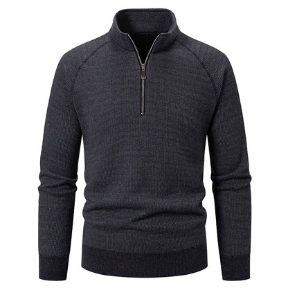 Herren Pulli Modern Raglan Ärmel Reißverschluss