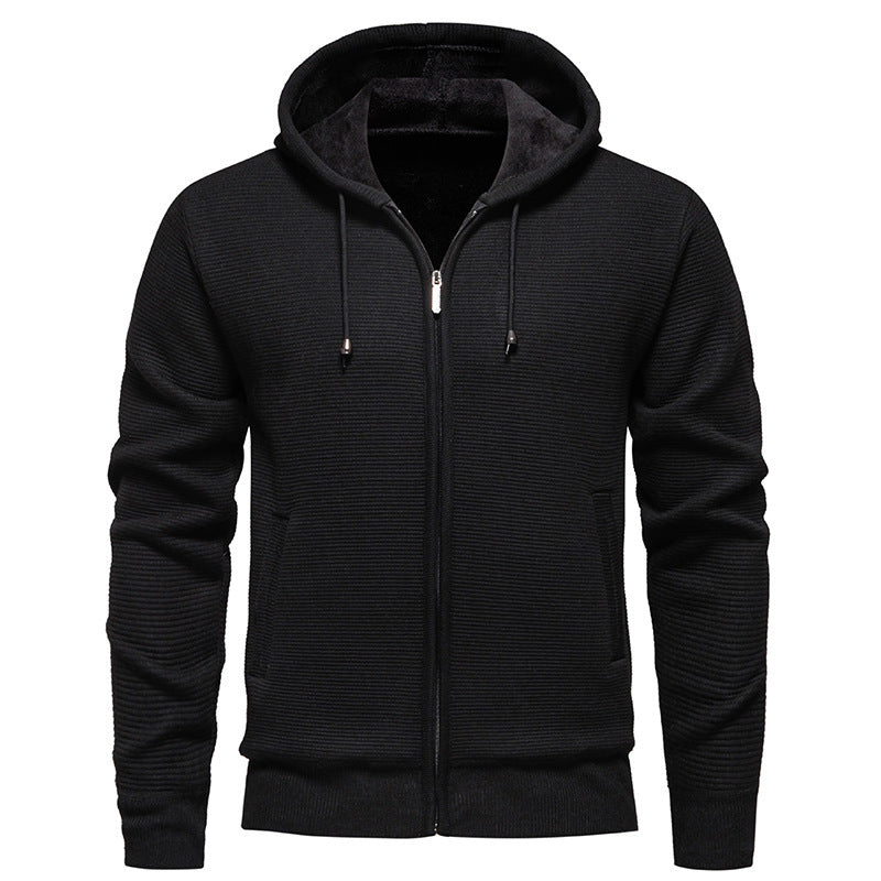 Herren Kapuzenjacke Modern Style Softshell Schwarz