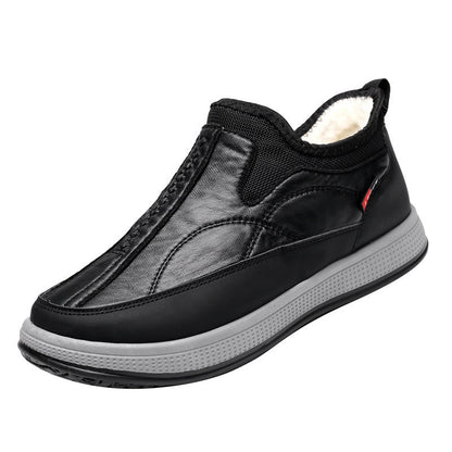 Herren Slip-On Schuhe Bequem Freizeit Schuhe Schwarz