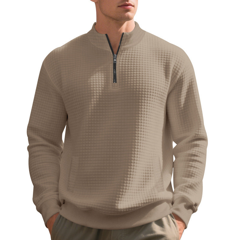 Herren Pullover Modern mit Kragen und Taschen