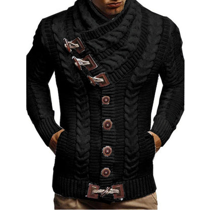 Herren Strickjacke Grobstrick Modern mit Knöpfen