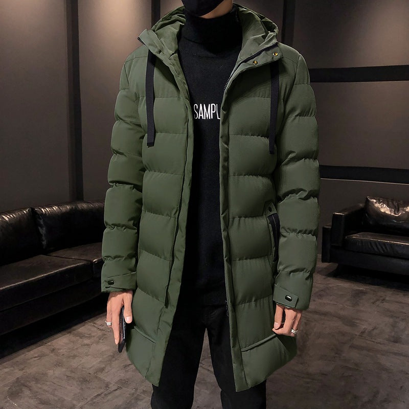 Herren Winterparka Isoliert Pufferjacke Kapuze Warm