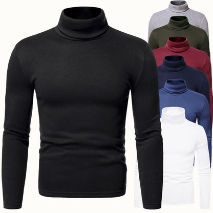 Herren Rollkragenpullover Modern Baumwollmix Slim Fit - BerlinGlamour