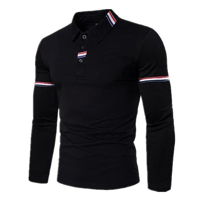 Herren Poloshirt Langarm Sportlich Modern