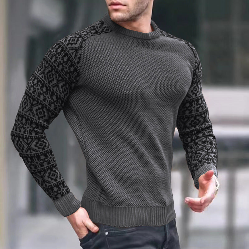 Herren Strickpullover Grafisches Muster Modern