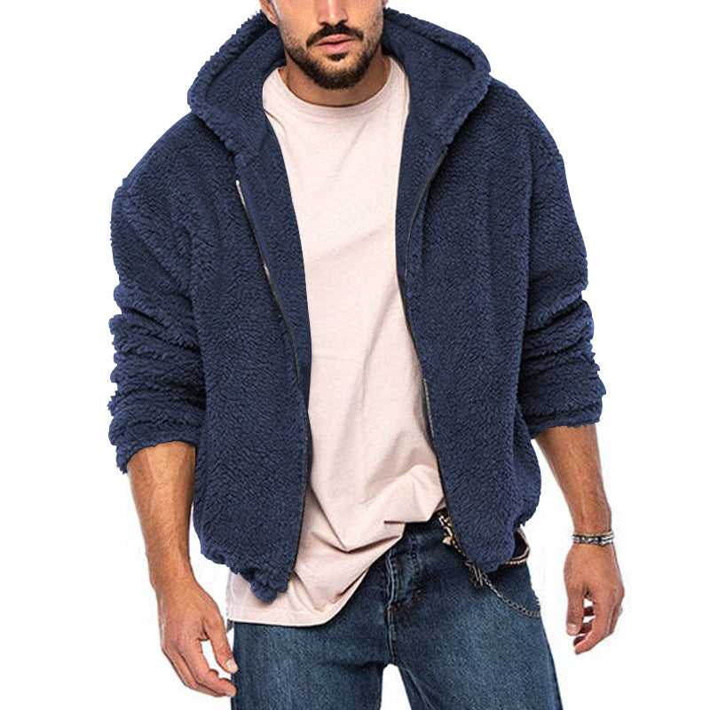Herren Fleecejacke Warm Kuschelig mit Reißverschluss