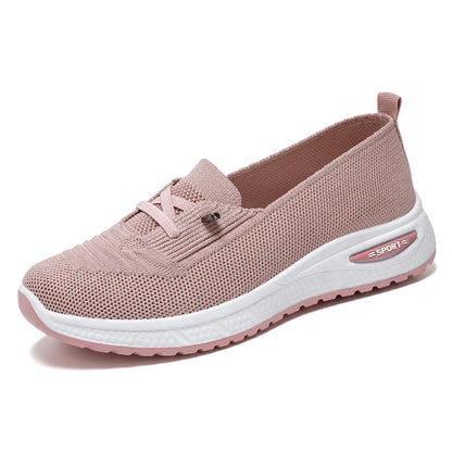 Damen Freizeitschuhe Slip-On Atmungsaktiv Strickdesign Bequem