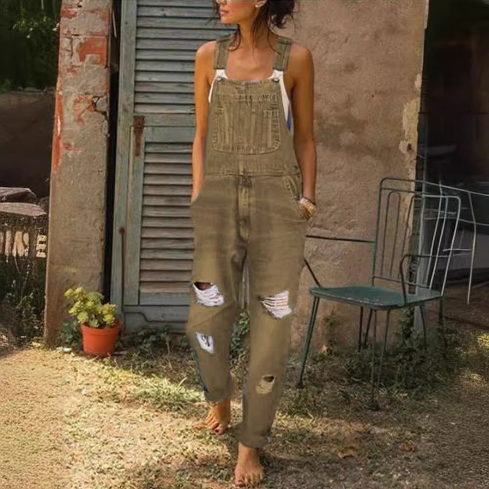 Damen Overall Lässig Vintage Style