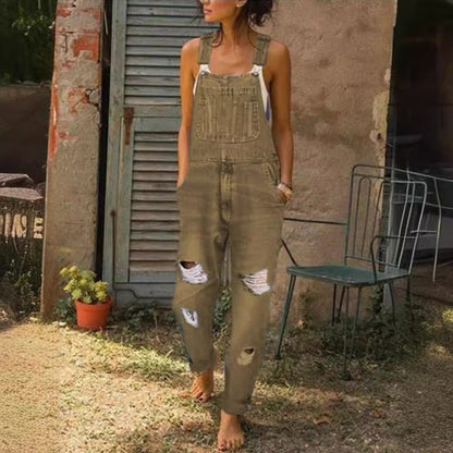 Damen Overall Lässig Vintage Style