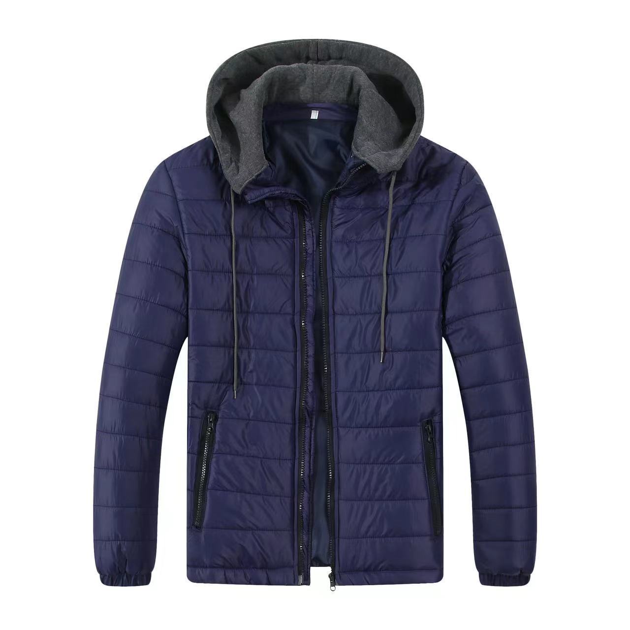 Herren Steppjacke Übergangsjacke Warm Isoliert Kapuze