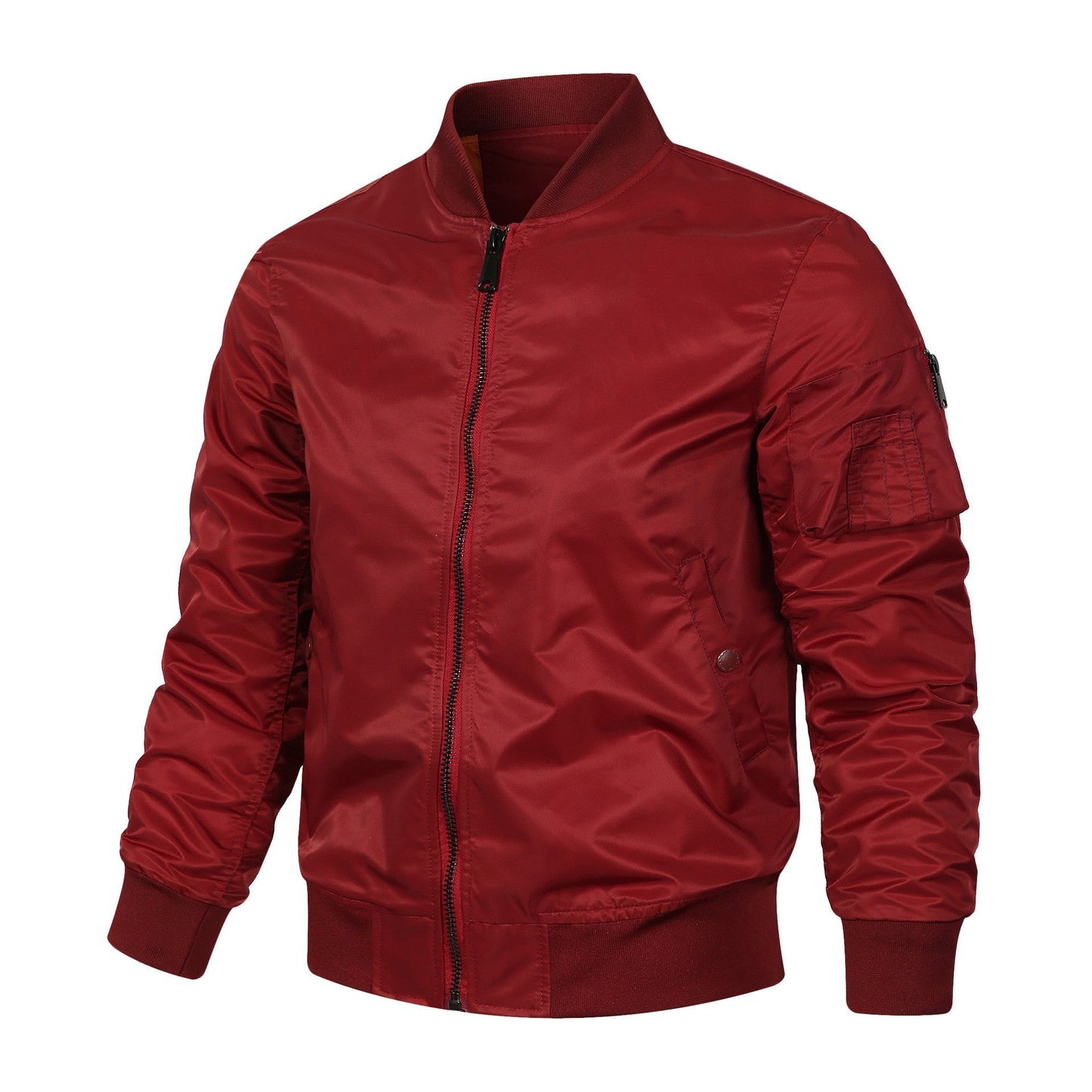Herren Bomberjacke Funktionstaschen Lässig Modern