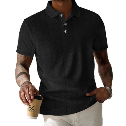 Herren Polohemd Elegantes Struktur Design Modern