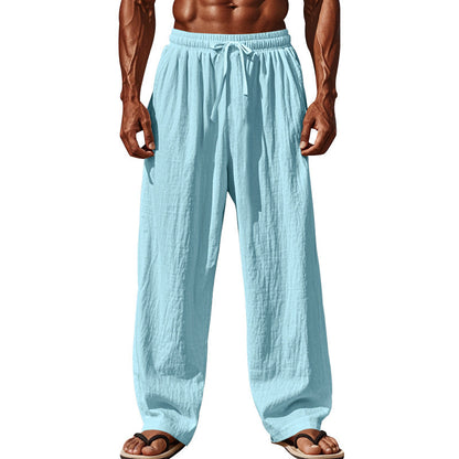 Herren Strandhose Leicht Baumwolle Elastisch Bequem Sommer