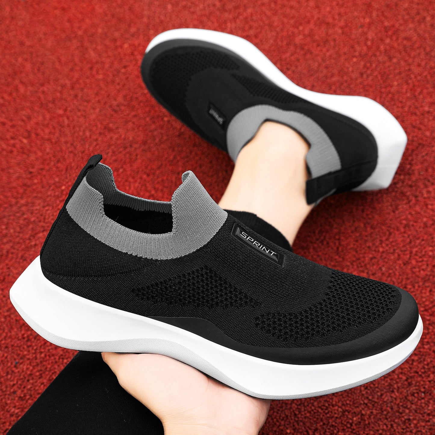 Damen Sneaker Stretch Bequem Slip-On Schuhe