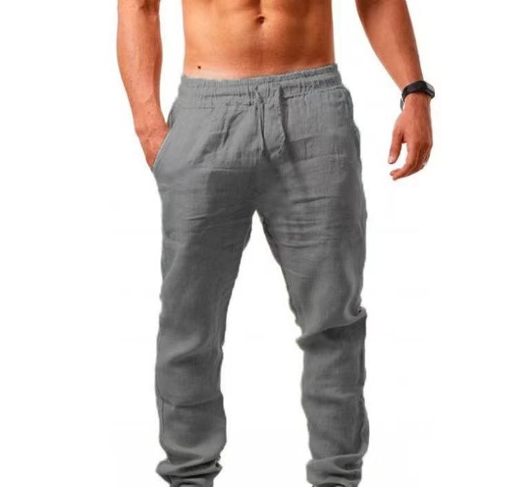 Leinenhose Herren Leicht Atmungsaktiv Sommerhose