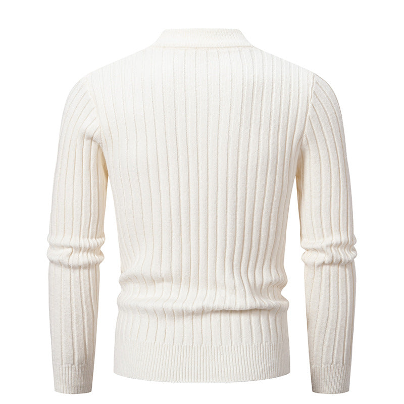 Herren Pullover Rollkragen Baumwolle Zopf Muster