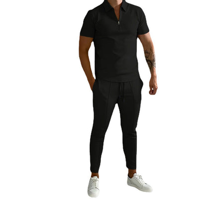 Herren Sportanzug Modern SlimFit Kurzarm Poloshirt