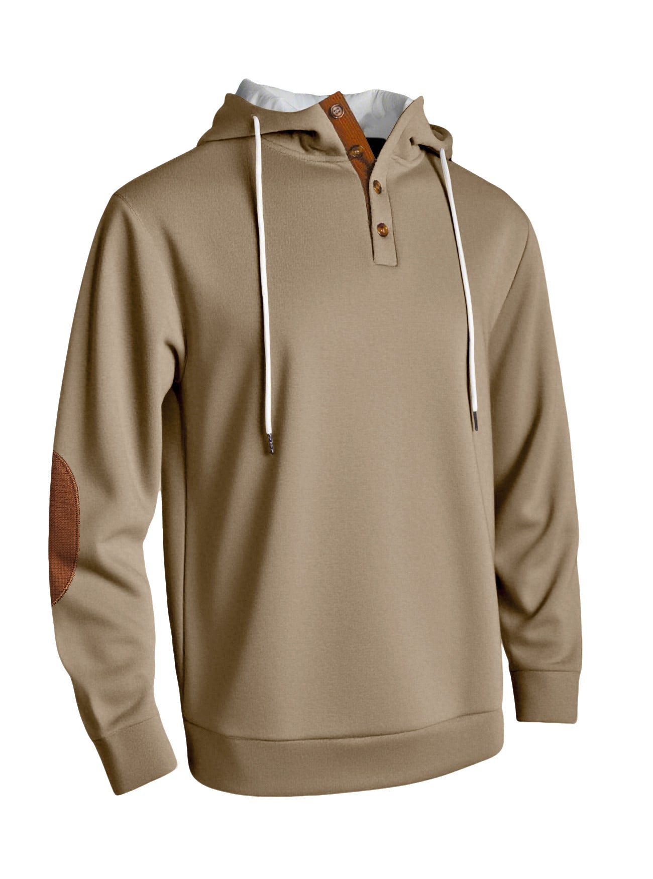Herren Kapuzenpullover Modern Strukturiert Mit Knöpfen