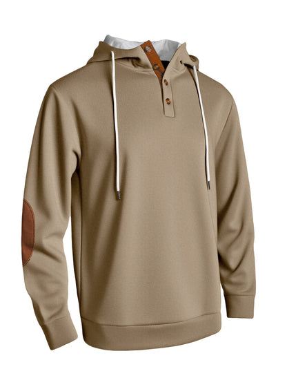 Herren Kapuzenpullover Modern Strukturiert Mit Knöpfen