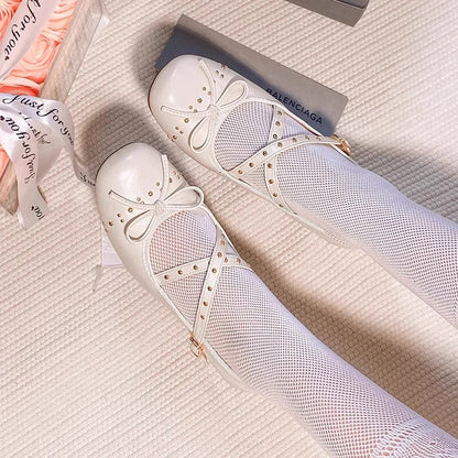 Damen Ballerinas mit Riemchen und Glitzersteinen - BerlinGlamour