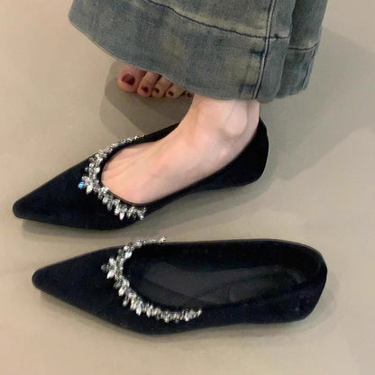 Damen Slipper Elegant Strass Schuhe Frauen - BerlinGlamour