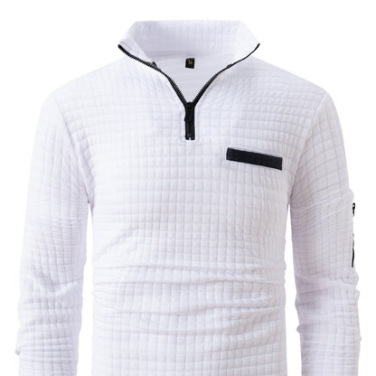 Herren Sweatshirt Sportlich Modern Reißverschluss Taschen