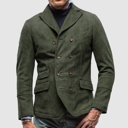 Herren Lederjacke Premium Wildleder Bikerjacke Modern