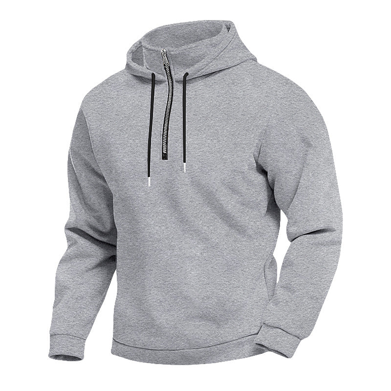 Herren Kapuzenpullover Modern Atmungsaktiv Reißverschluss