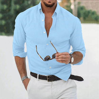 Herren Langarmhemd Elegant aus Baumwolle Berlin Style