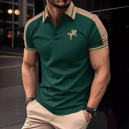 Herren Polohemd Kurzarm Modern Farbenfroh Hochwertig