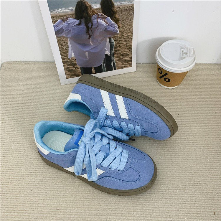 Damen Sneaker Sportlich Vintage Style Schuhe